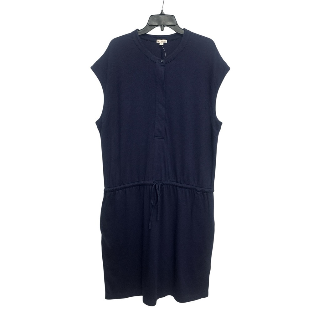 Gap Drop Waist Navy Jersey Dress Size XL Pockets Casual NWT